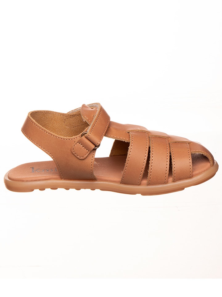 kmins Leder-Sandalen in Hellbraun günstig kaufen