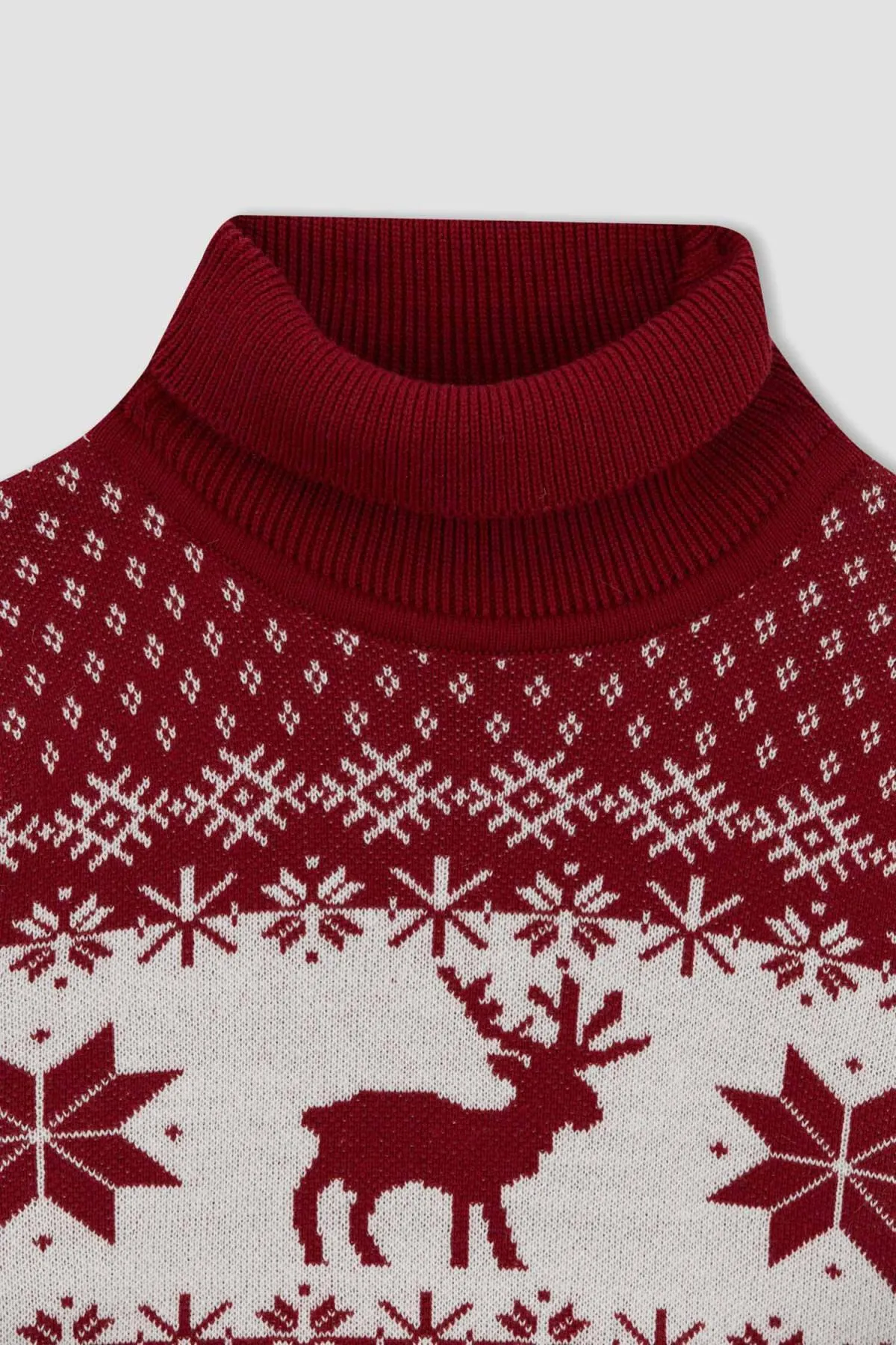 DeFacto  Rollkragenpullover mit Weihnachtsmotiv für Jungen