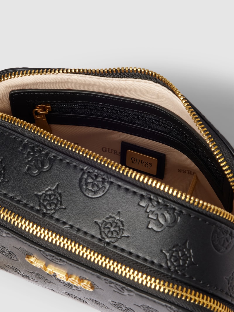 Crossbody Bag mit Metallic-Details Modell 'GEVA' in schwarz