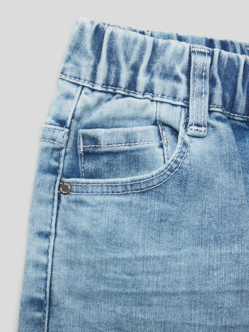 Jeans mit elastischem Bund in blau