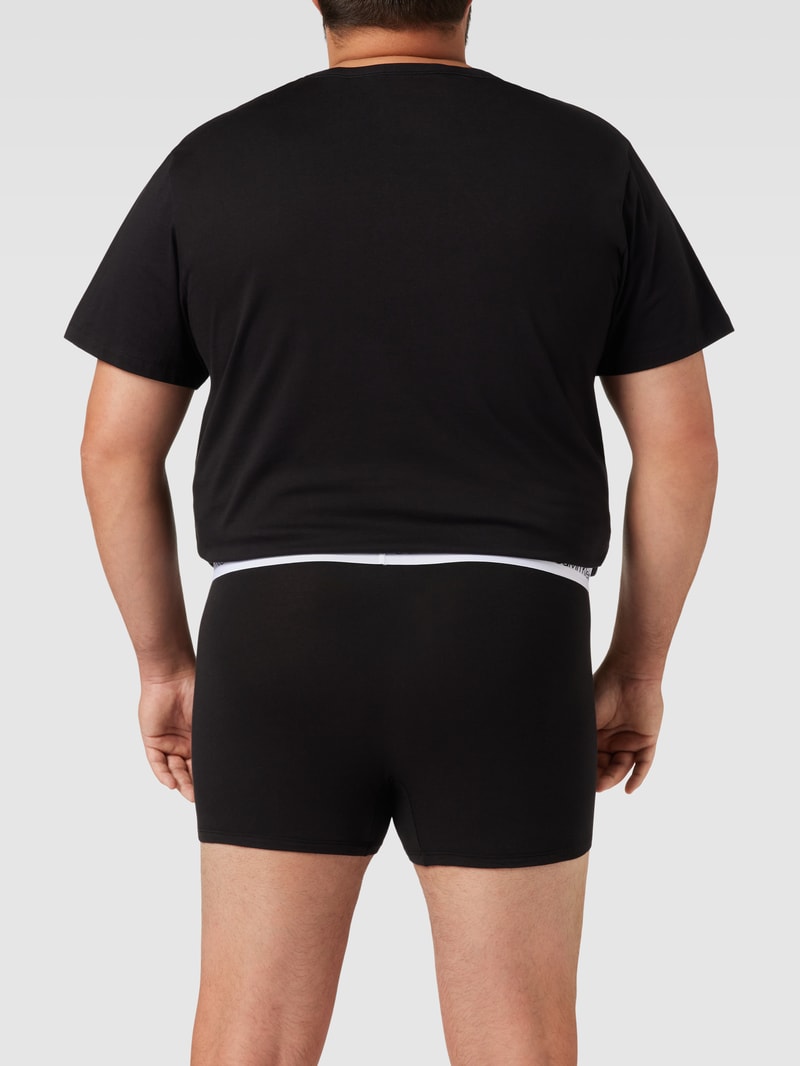 PLUS SIZE Trunks im 3er-Pack mit Label-Detail in schwarz