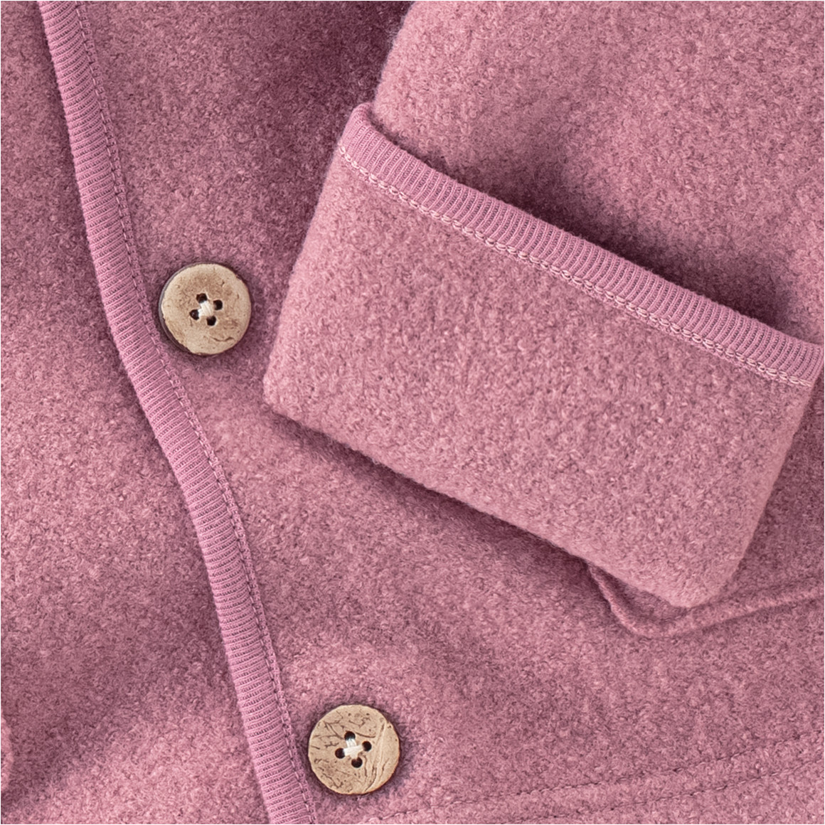 Baby Wollwalk-Jacke mit Umschlagbündchen