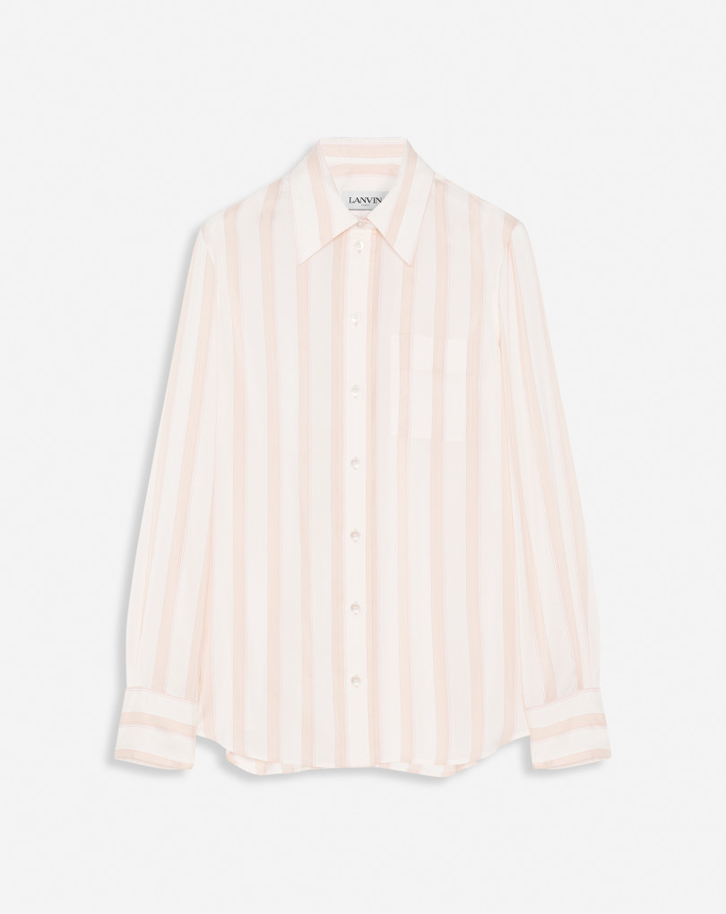 CHEMISE CLASSIQUE EN SOIE RAYÉE