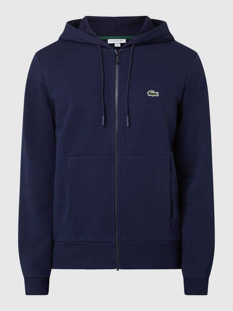 Classic Fit Sweatjacke mit Kapuze in marineblau