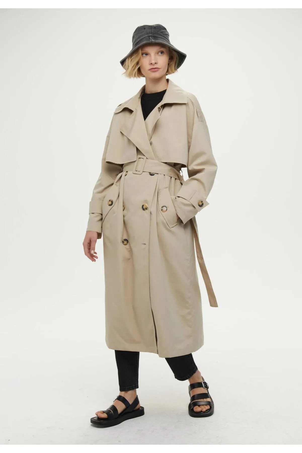 Manuka  ZWEIREIHIGER TRENCHCOAT MIT KNÖPFEN, BEIGE