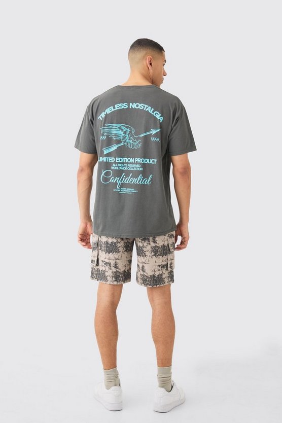 Lockere Camouflage Cargo-Shorts