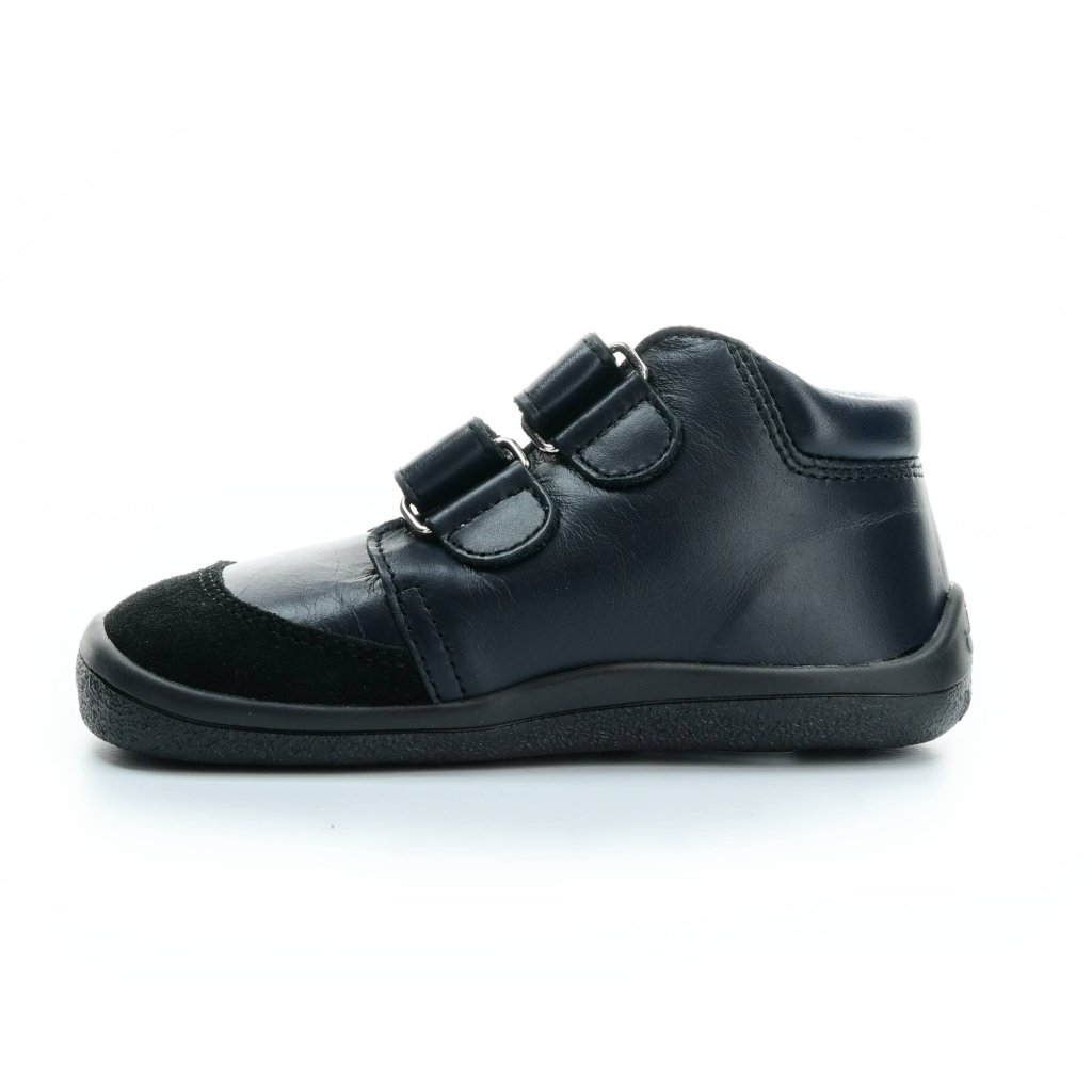 Beda Just Black mit Membran (BF 0001/W/M/SO/2) schwarze Barfuß-Stiefeletten