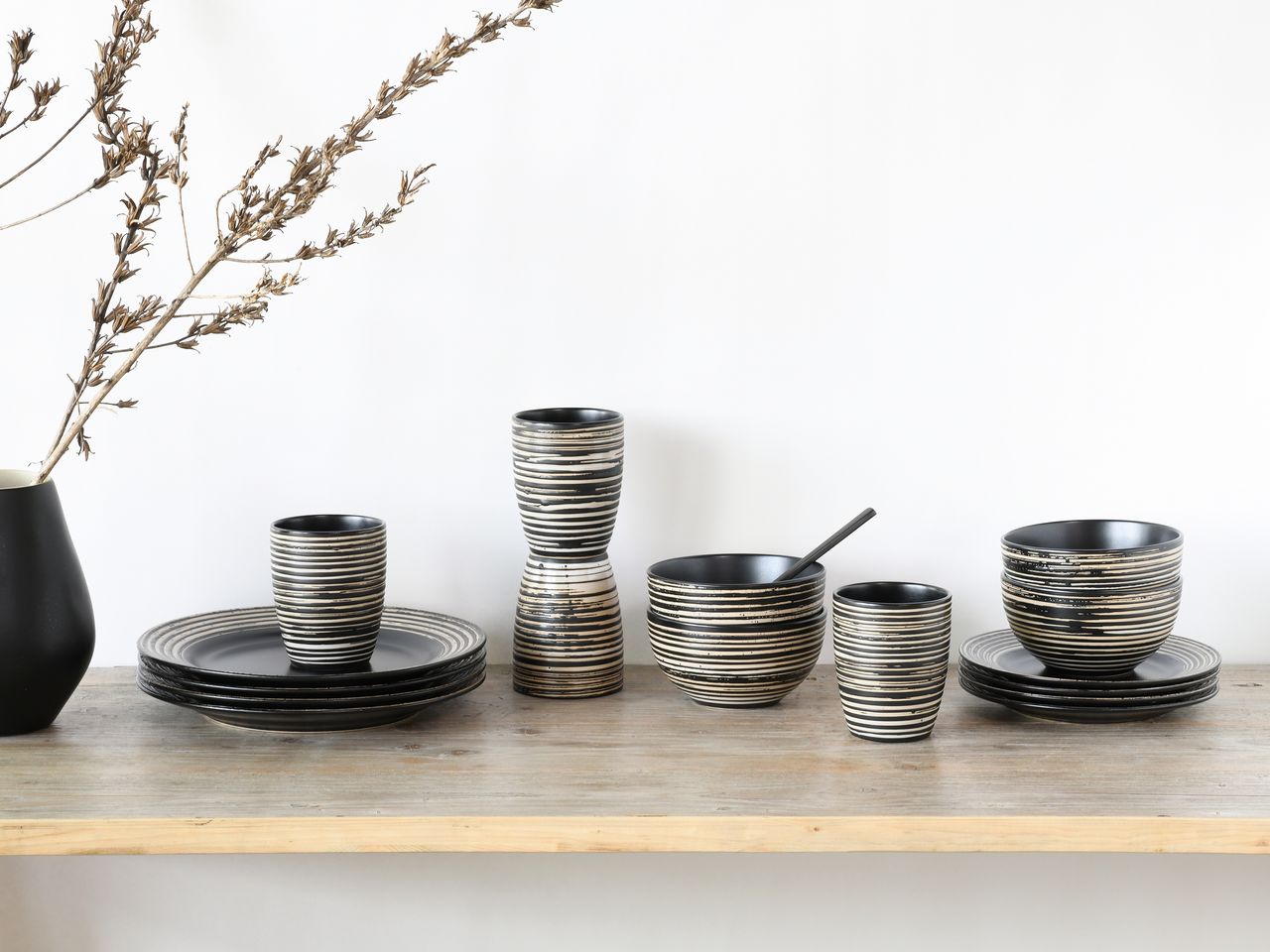 CreaTable La Gomera Negra Kombiservice 16-tlg