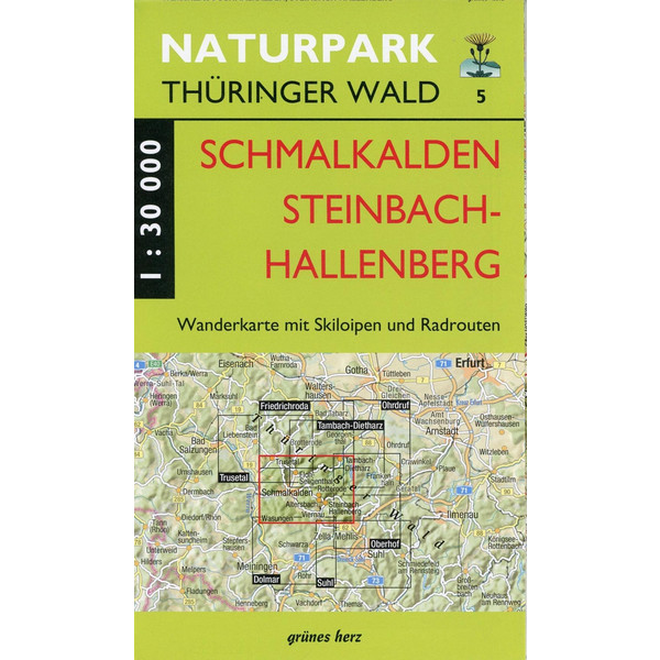 WANDERKARTE SCHMALKALDEN UND STEINBACH-HALLENBERG 1:30.000. - Wanderkarte