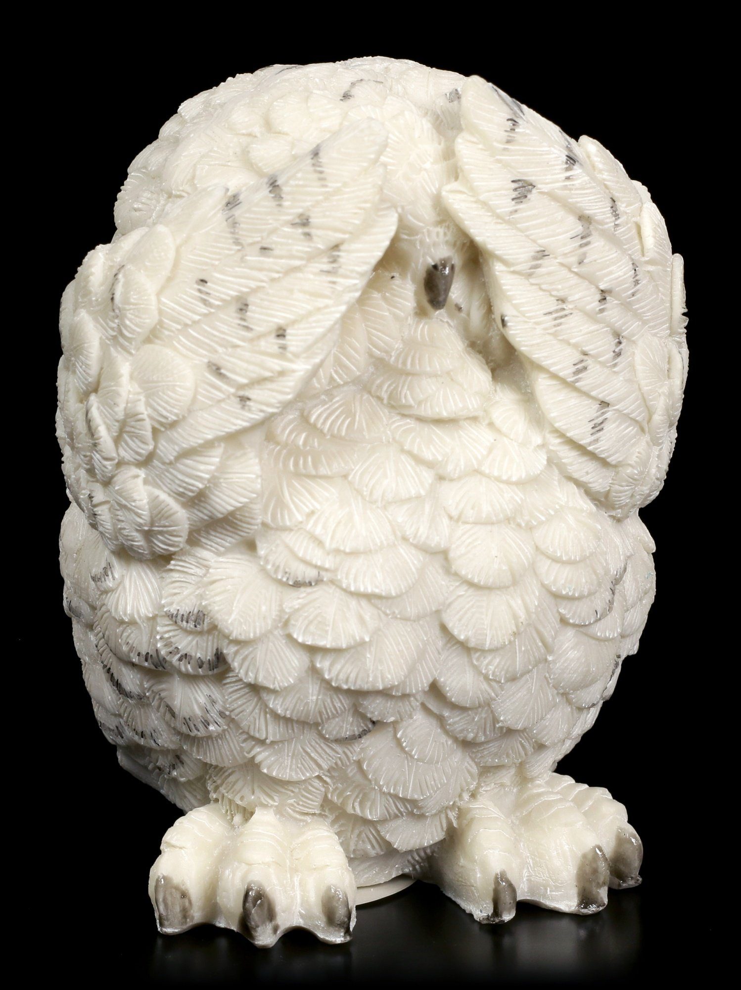 Figuren Shop GmbH Tierfigur Figur - Drei weise Schnee-Eulen - Tier Deko nichts böses sehen, sprechen, hören