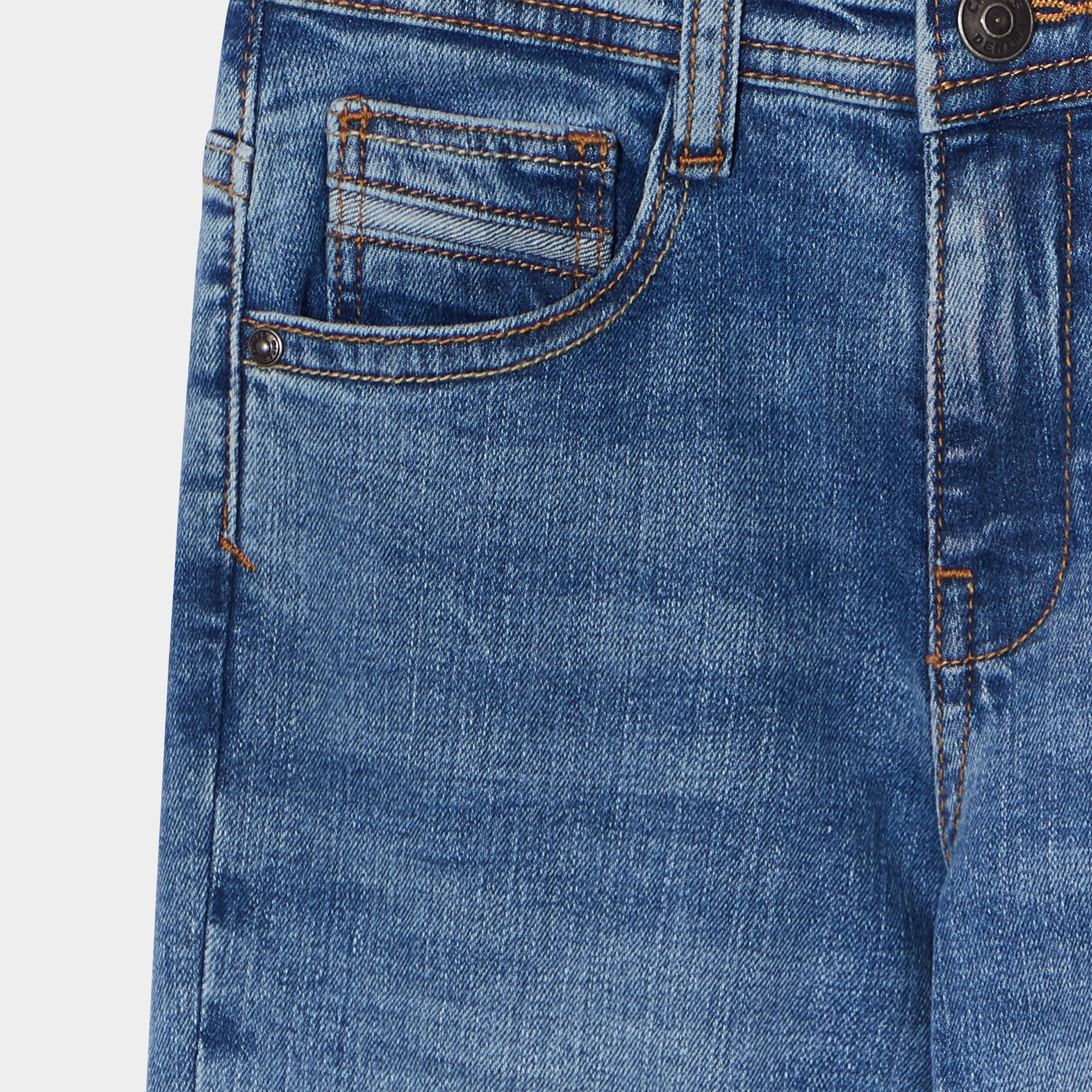 Jeans regular 5 poches Creeks denim double stone garçon | La Halle