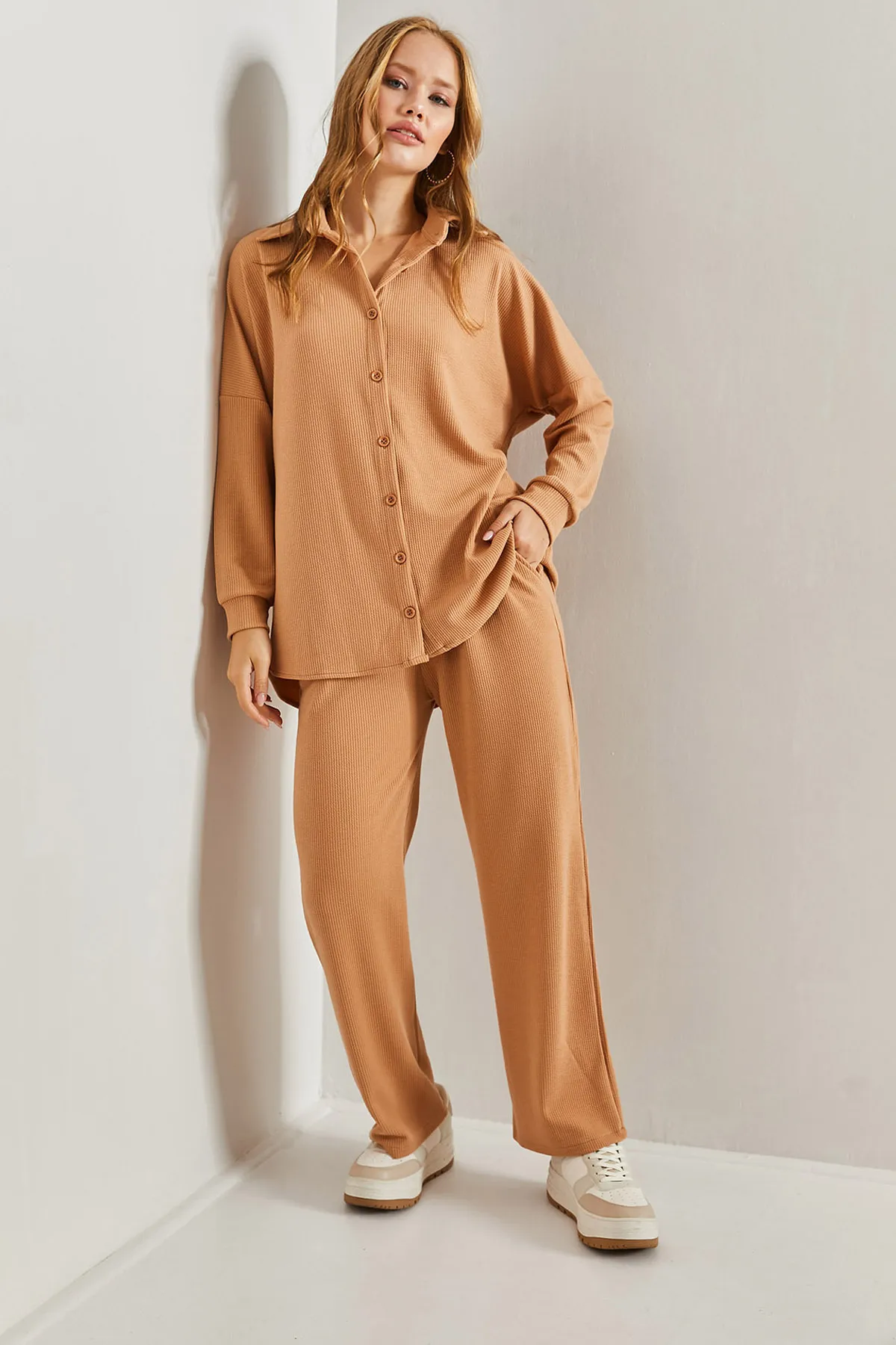 Bianco Lucci  Damen-Ottomane-Unterteil-Oberteil-Set aus Stoff