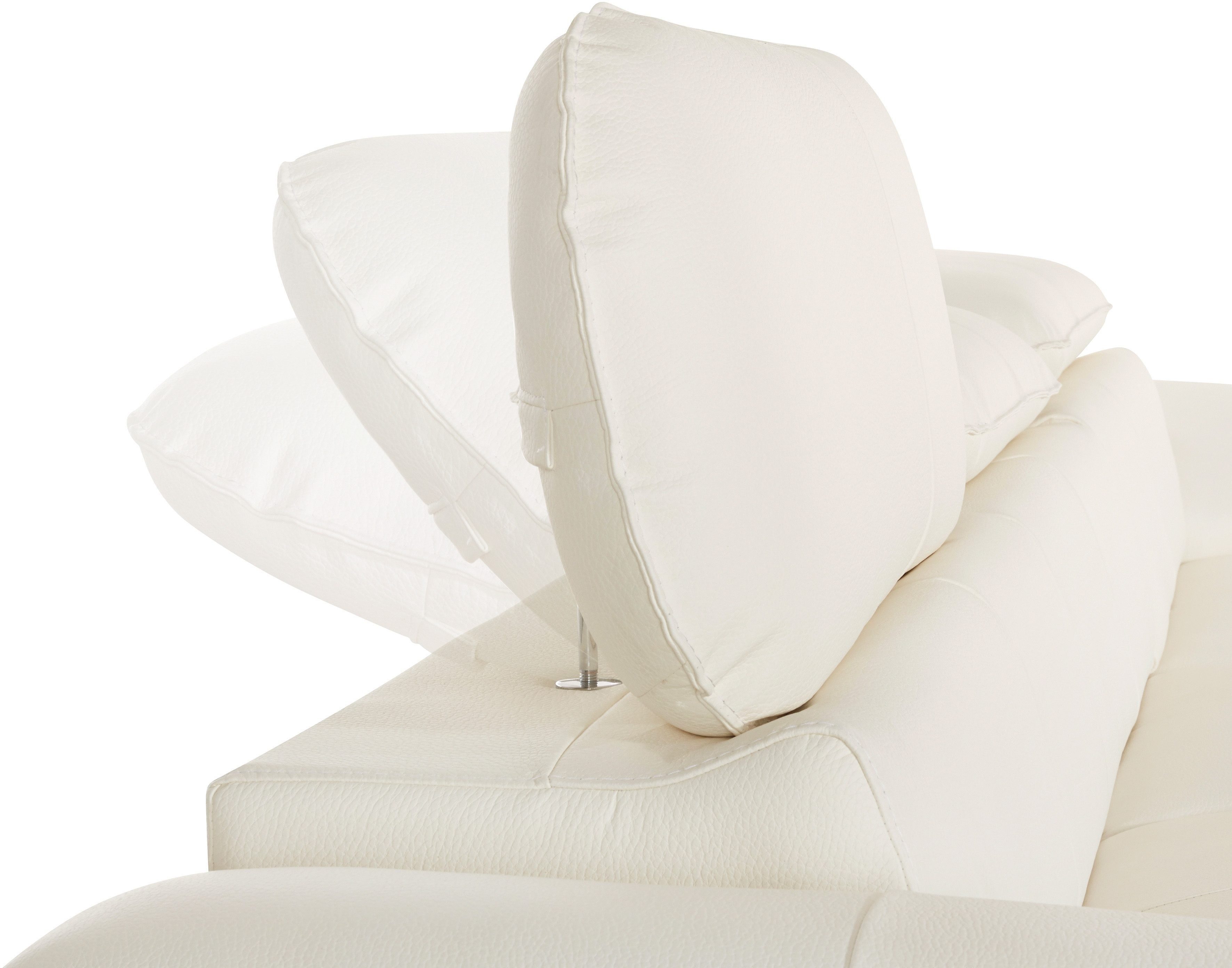 COTTA Polstergarnitur Driver, (Set), bestehend aus Ecksofa und Hocker, mit Kopfteilverstellung