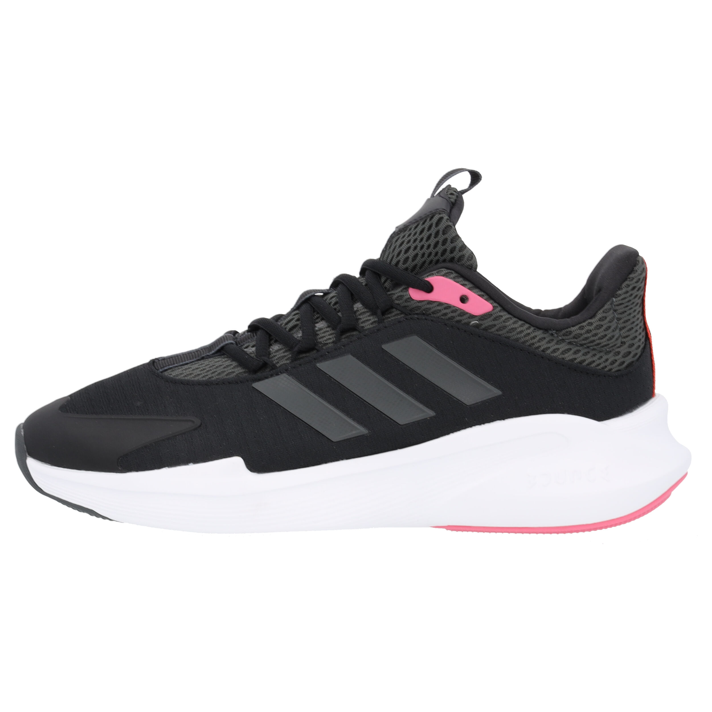 Adidas Alphaedge W, Sneakers Low, Damen, Schwarz/Grau/Pink