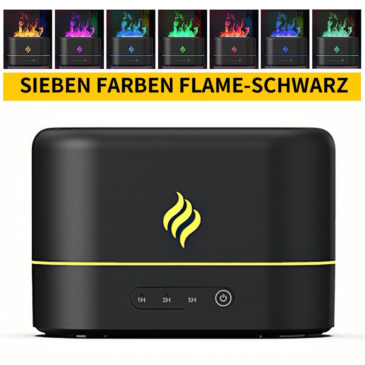 götäzer Luftbefeuchter Kreatives, farbenfrohes Aromatherapiegerät mit simulierter Flamme, Raumduftmaschine, Schlafzimmer-Desktop-Flammenbefeuchter