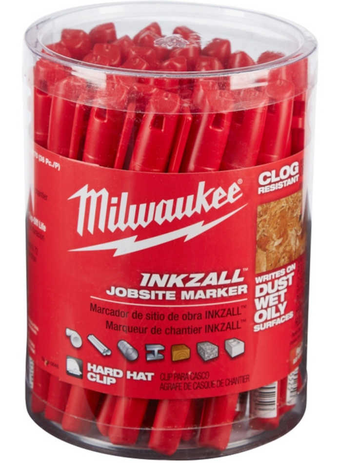 Marker cu vârf fin Milwaukee Accessories 48223170 - Roșu - 36 de bucăți