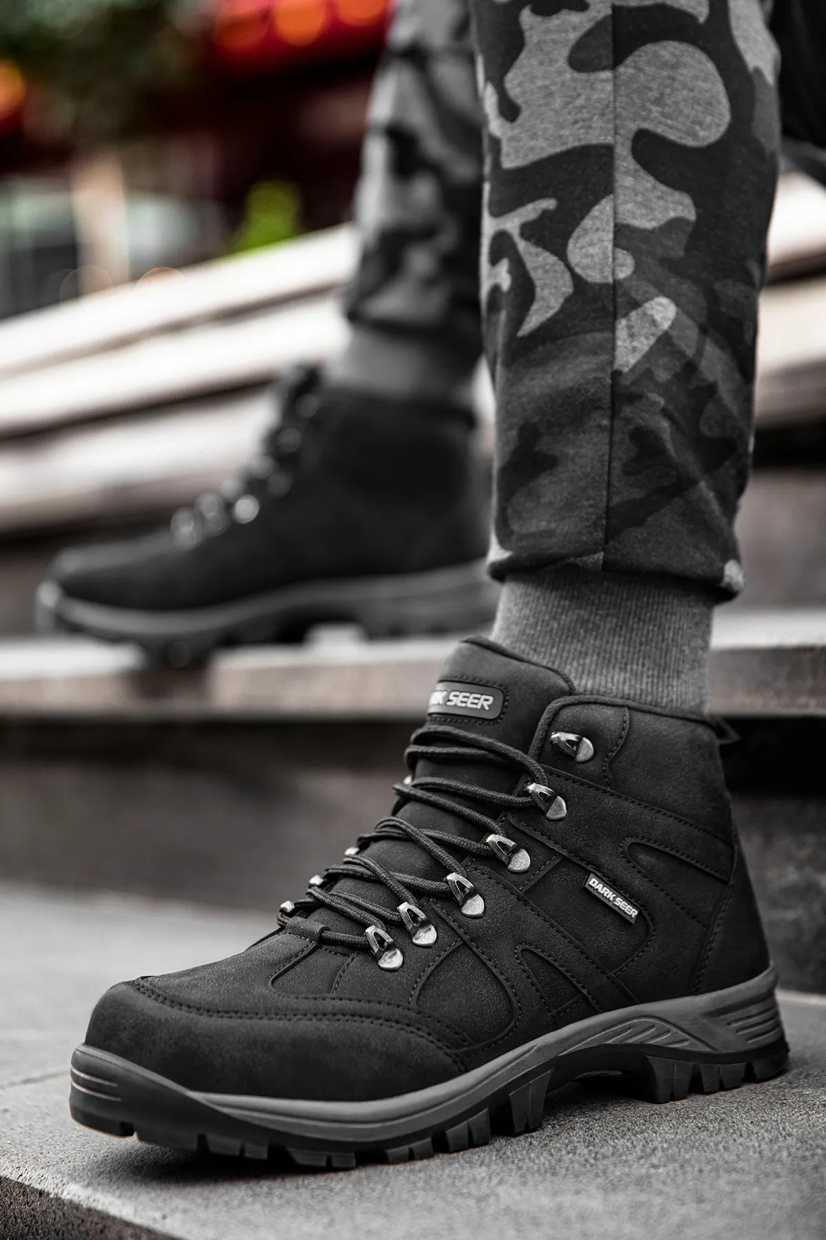 DARK SEER  Schwarze Unisex-Outdoor-Trekkingstiefel