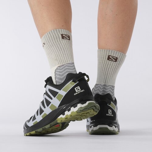 DAMEN TRAILRUNNINGSCHUHE SHOES XA PRO 3D V8 GTX W BLACK/GREEN MOS