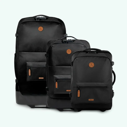 Set of 3 Berlin Black Suitcases