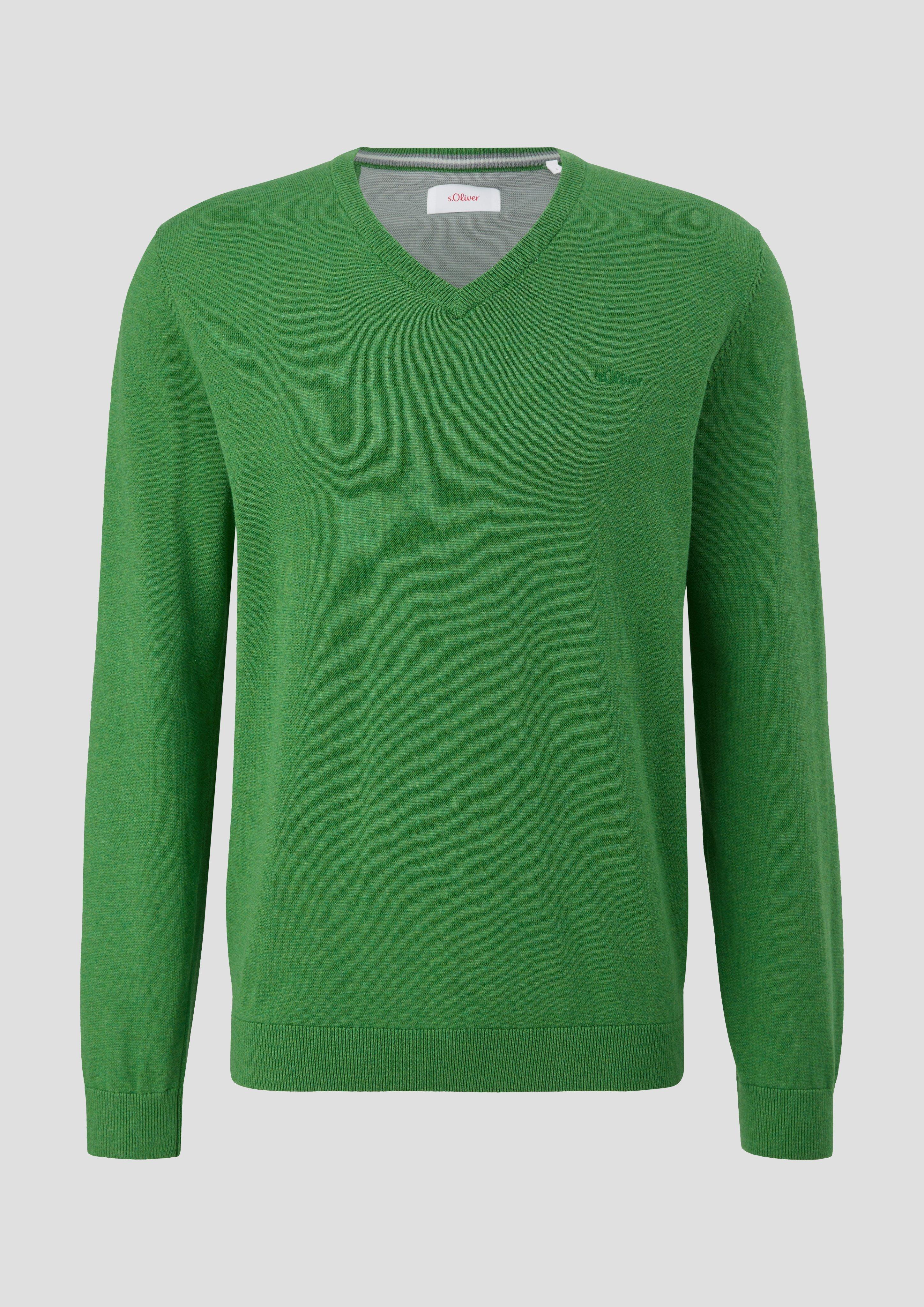 Strickpullover mit Logostickerei  2143174-74W0