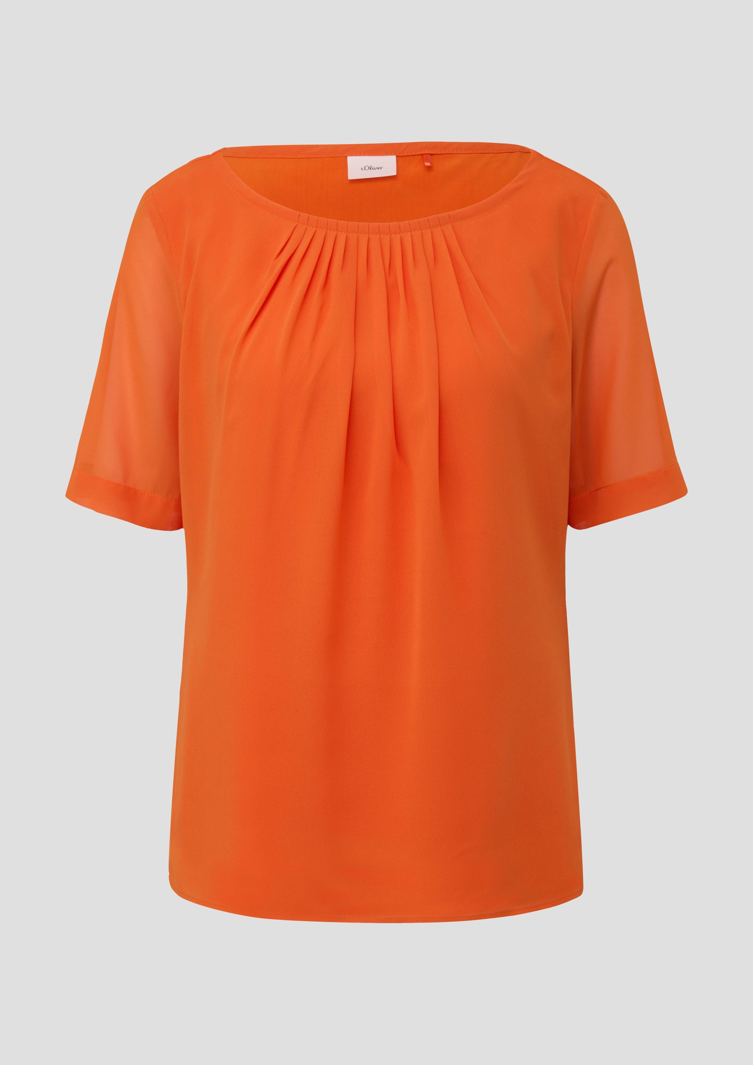 Chiffon-Bluse mit Drapierung  2142545-2393
