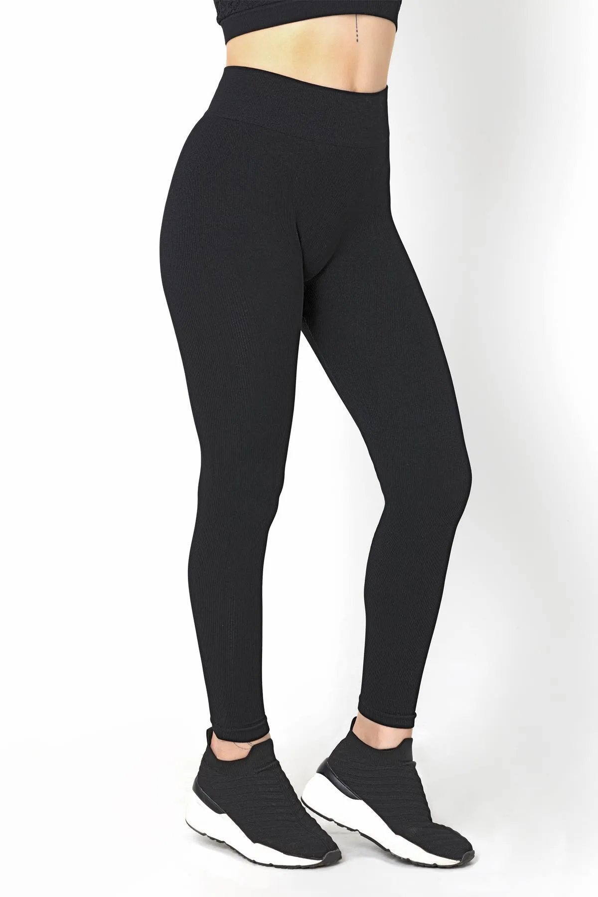 Doremi  Nahtlose gestrickte Leggings mit hoher Taille