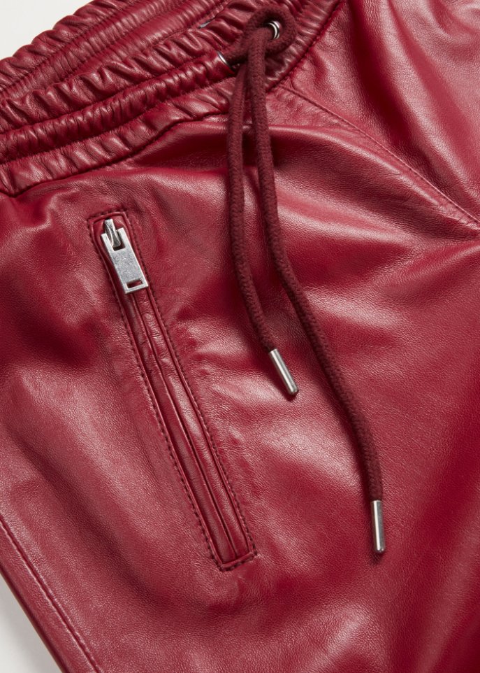 Leder-Joggpants aus Lammnappa