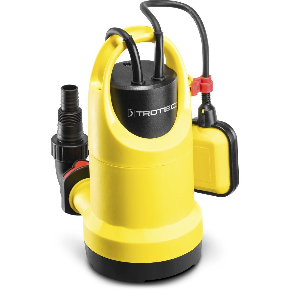 TROTEC Klarwasserpumpe TWP 7506 E, IPX8 Schutzart, 750 W, 13.000 l/h Förderleistung, Flachabsaugung bis auf 5 mm