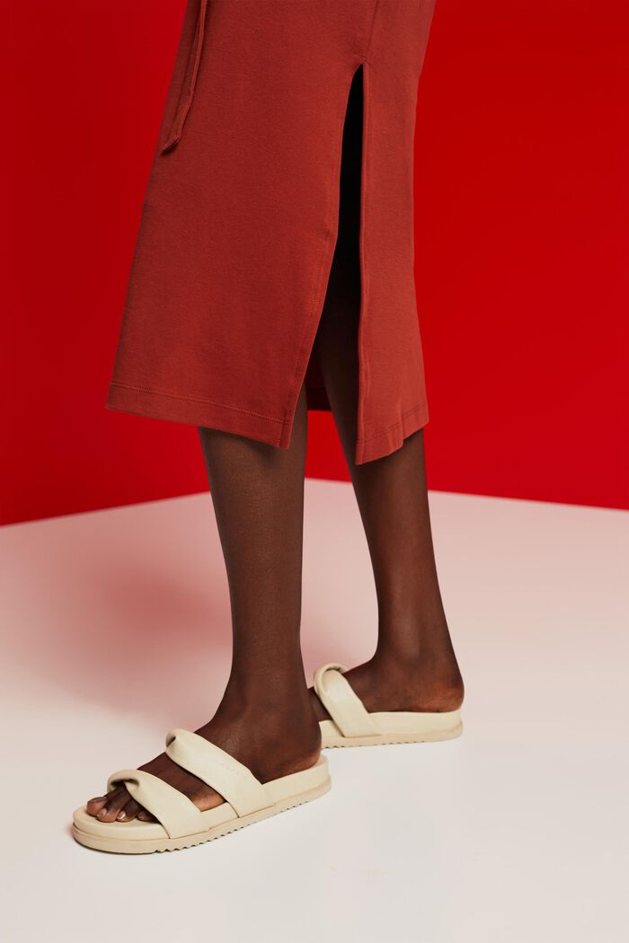 Midikleid aus Jersey mit Bindegürtel