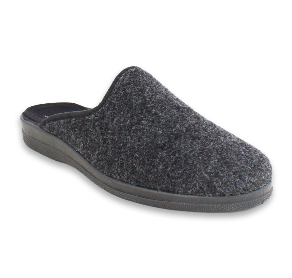 Beck Herren Pantoffel Jasper aus Softfilz, Hausschuh (der Klassiker für Herren) rutschfeste Laufsohle, bequeme Innensohle