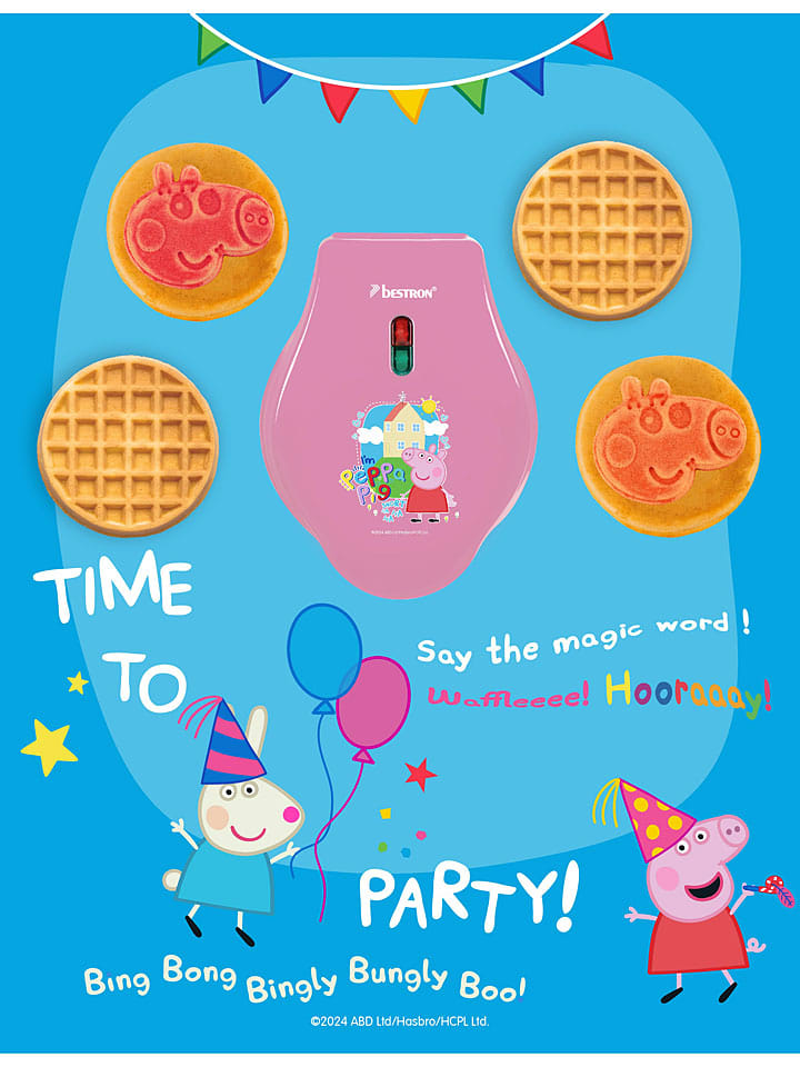 bESTRON Mini-Waffeleisen ''Peppa Pig'' in Rosa günstig kaufen onesize
