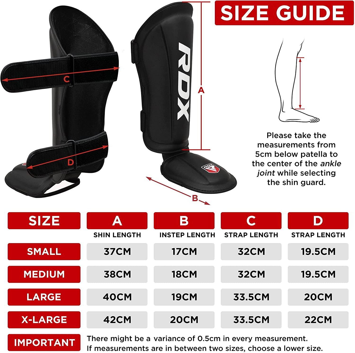 RDX Sports Schienbeinschutz RDX MMA Schienbeinschoner für Martial Arts Training
