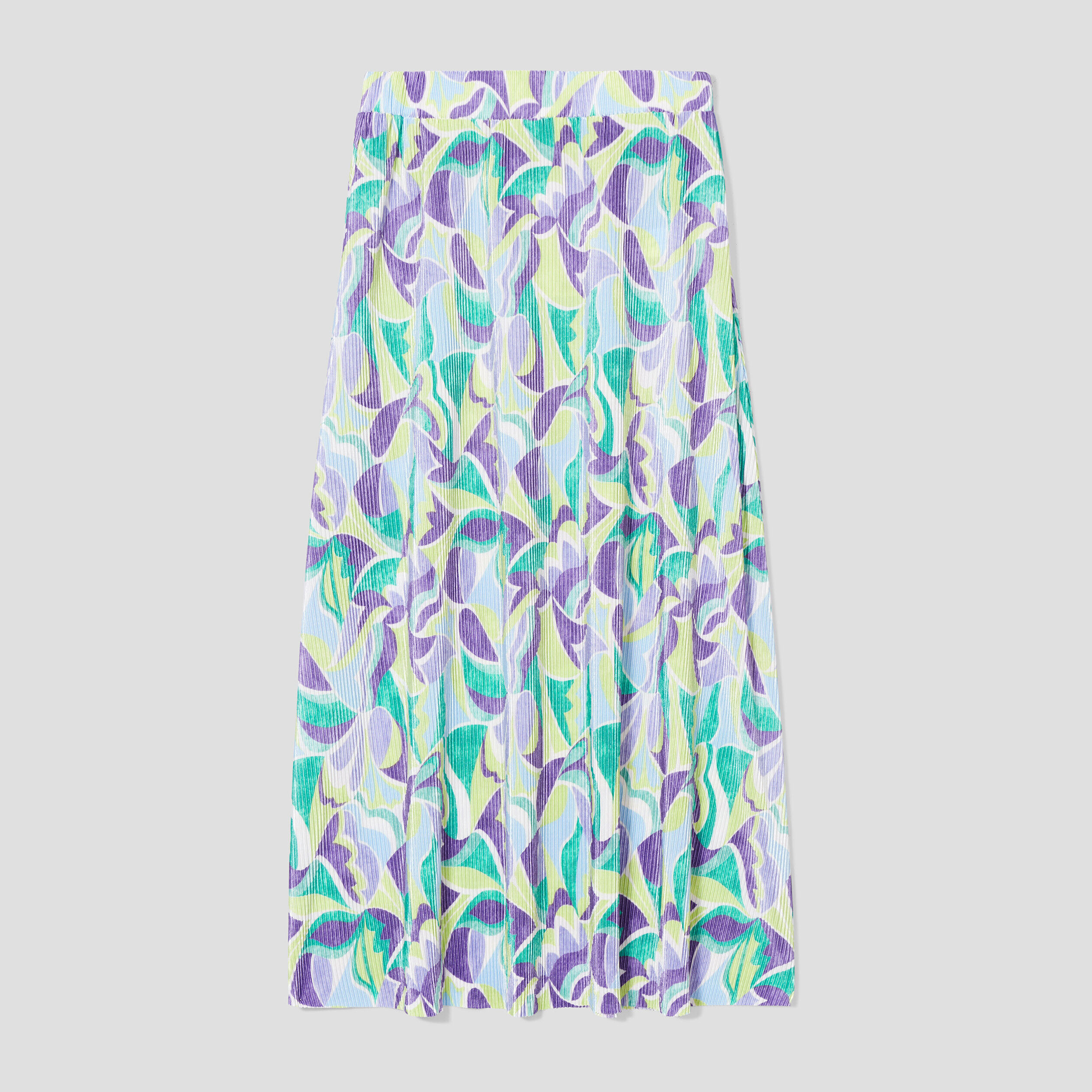 Jupe longue évasée plissée beige femme | Cache Cache