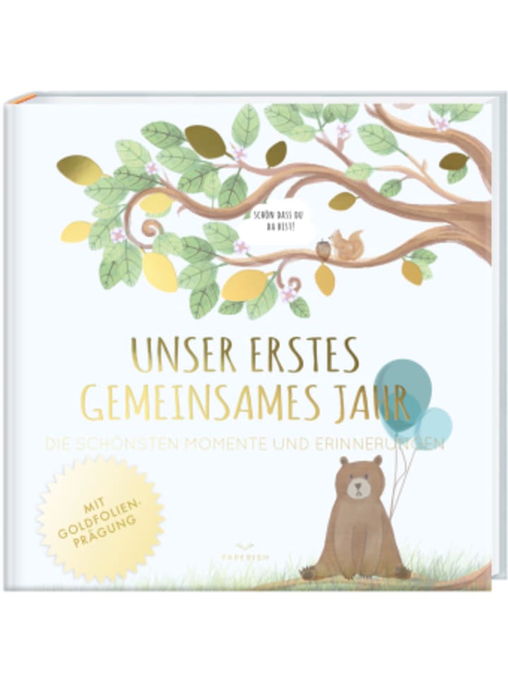 PAPERISH Verlag Buch - Babyalbum - UNSER ERSTES GEMEINSAMES JAHR (blau) günstig kaufen onesize