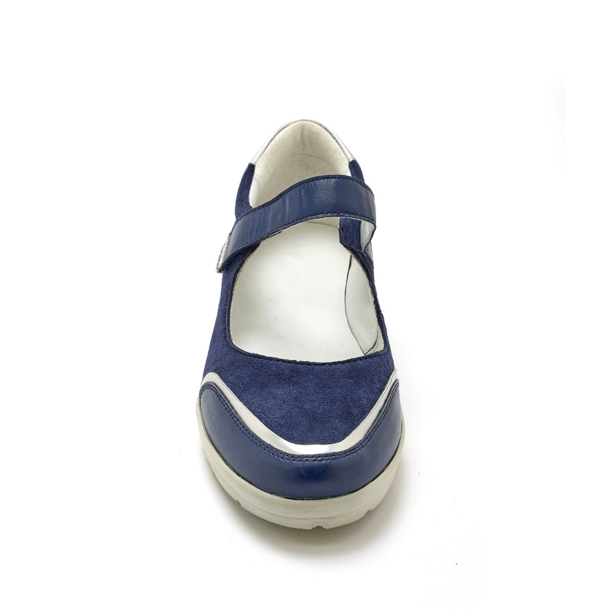 Babies scratchées compensées en cuir