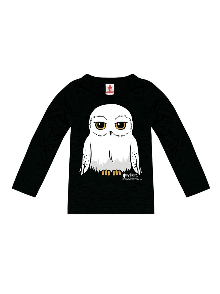Logoshirt Langarmshirt Harry Potter - Hedwig in schwarz günstig kaufen