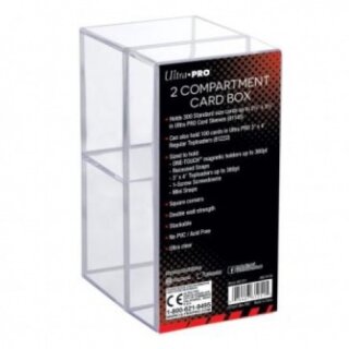 UP - 2-Piece Clear Card Box Two Compartment
