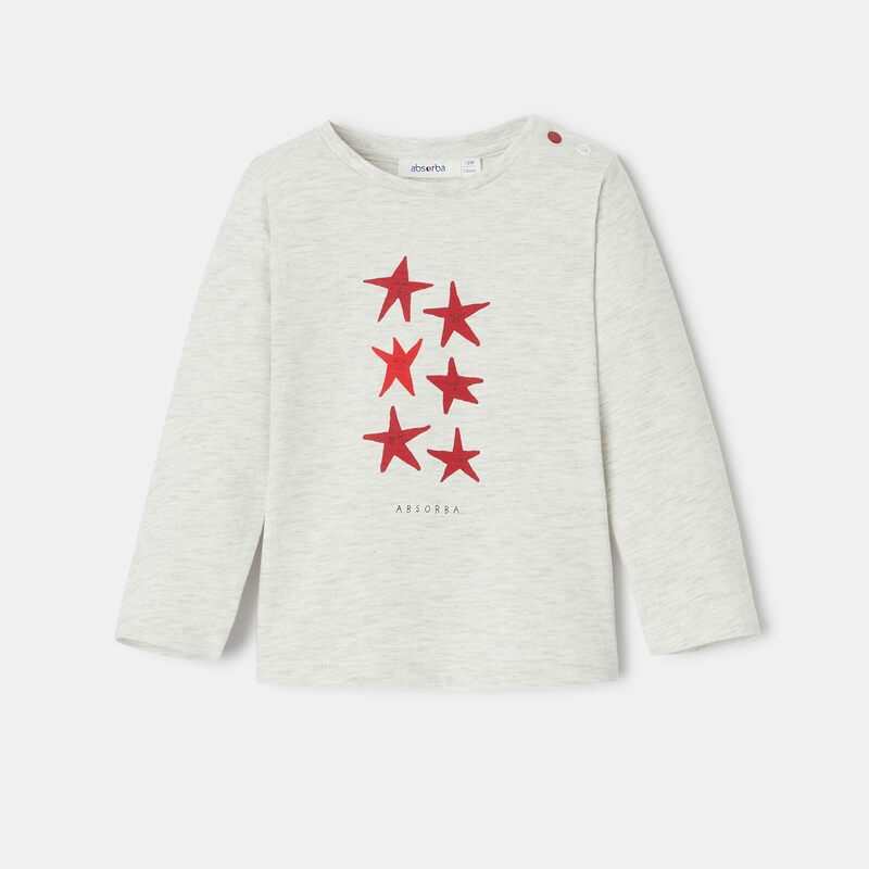 T-shirt à motif étoiles blanc bébé garçon Absorba