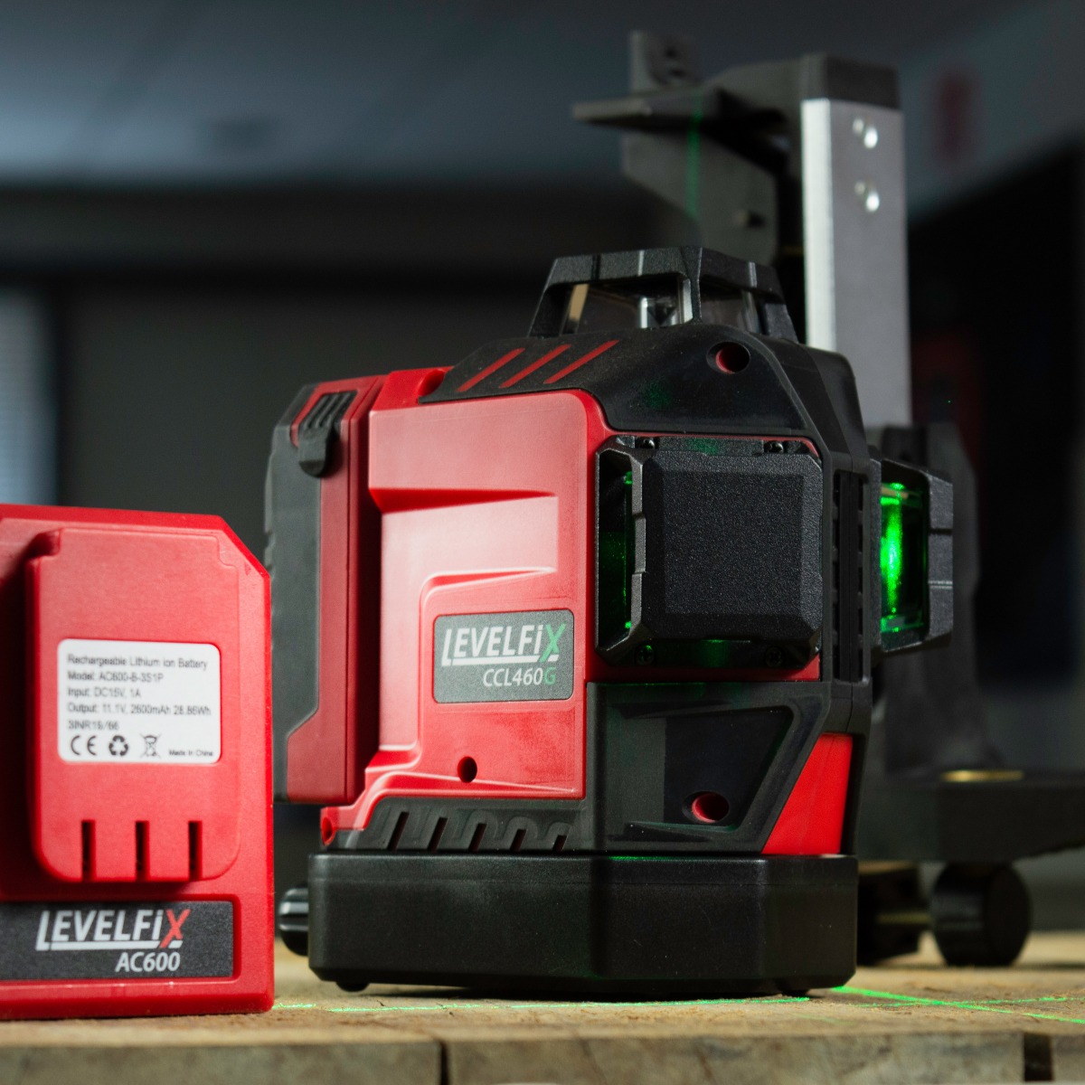 Levelfix 556152 CCL460G 3D-kartioviivalaser vihreä