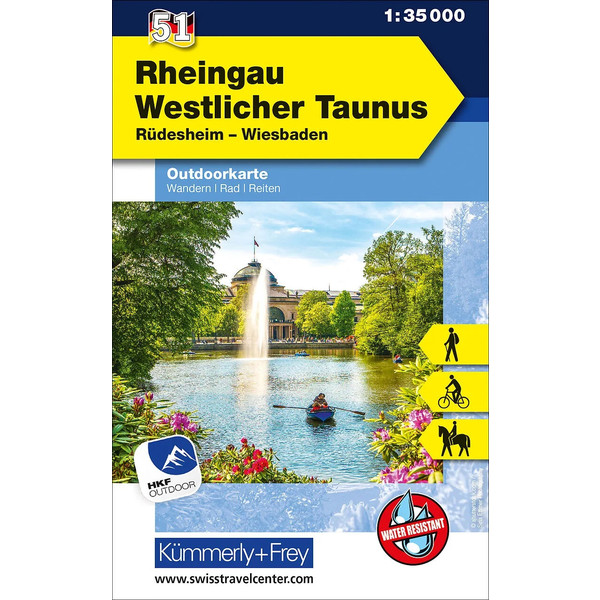 RHEINGAU WESTLICHER TAUNUS NR. 51 OUTDOOR DEUTSCHLAND - Wanderkarte