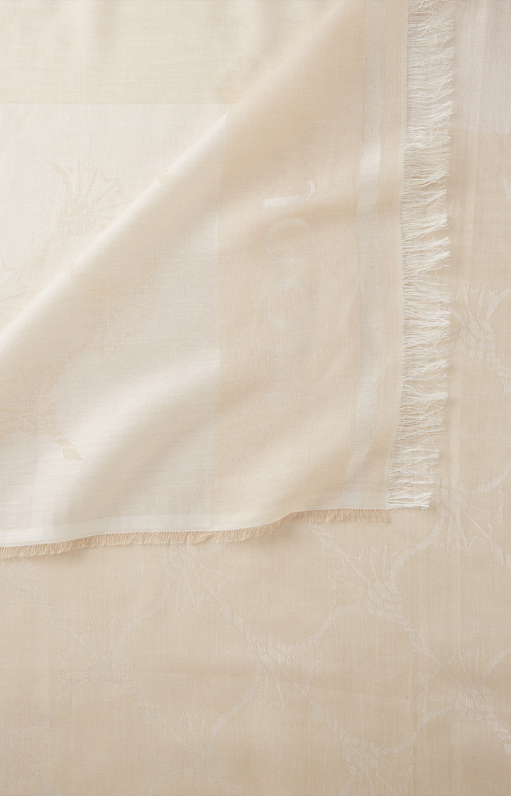 Modal-Baumwoll-Schal in Beige