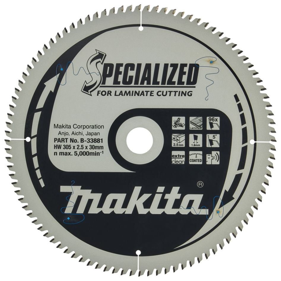Makita pribor B-33881 specijalizirana kružna pilna ploča 305 x 30 x 2,5 96T
