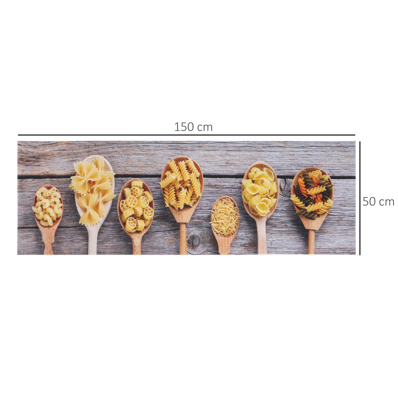 HOMCOM Küchenläufer Pasta 50 x 150 cm