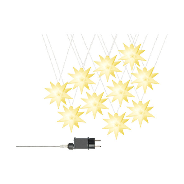10er LED-Sternenlichterkette, weiß