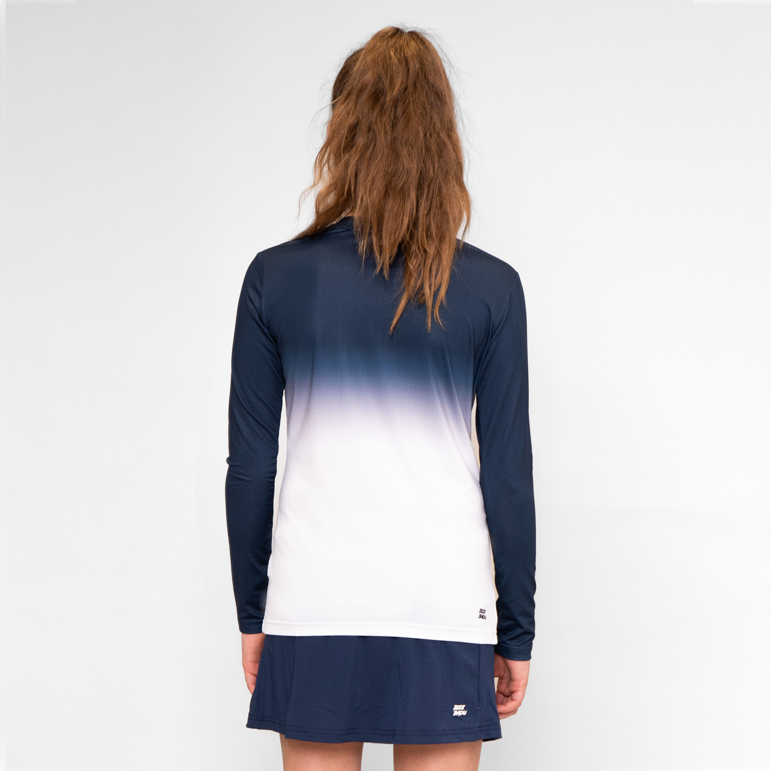 Crew Gradiant Longsleeve Mädchen - Dunkelblau, Weiß