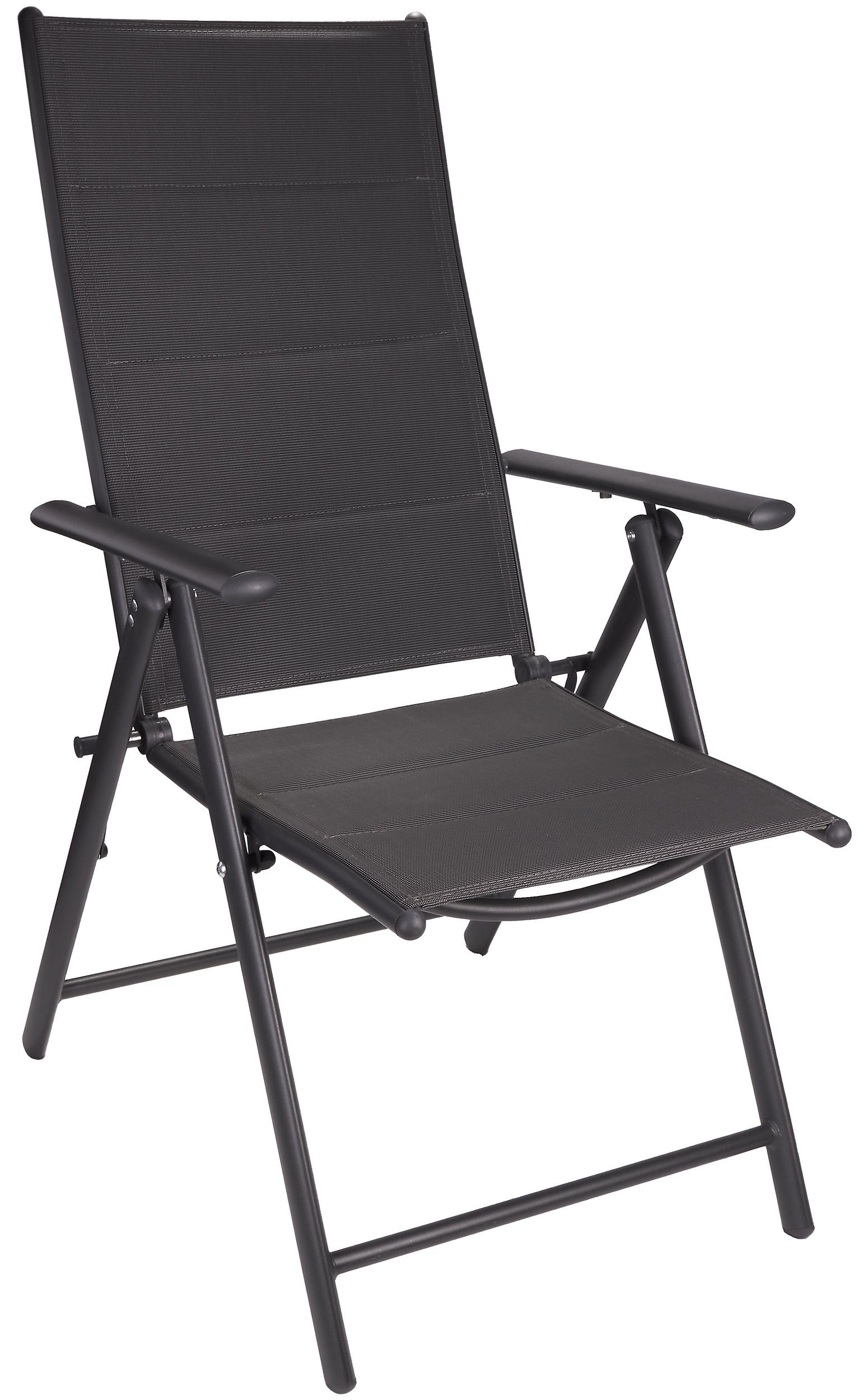 BRUBAKER Gartenstuhl Riva Stuhl mit 7-Fach verstellbarer Rückenlehne (Set, 2 St), Gartenstühle - Faltstühle klappbar - wetterfeste Klappstühle für Terrasse oder Balkon