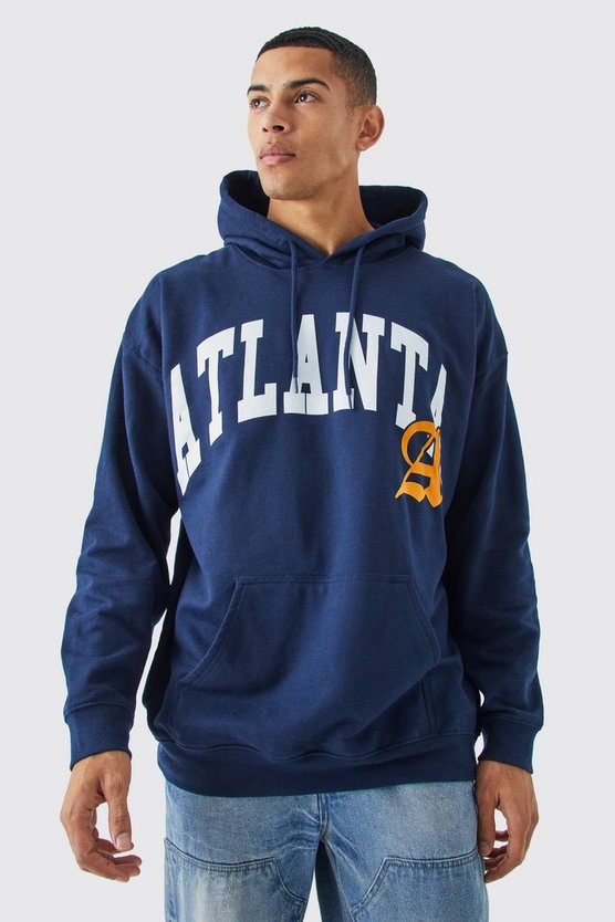 Oversize Hoodie mit Atlanta-Print