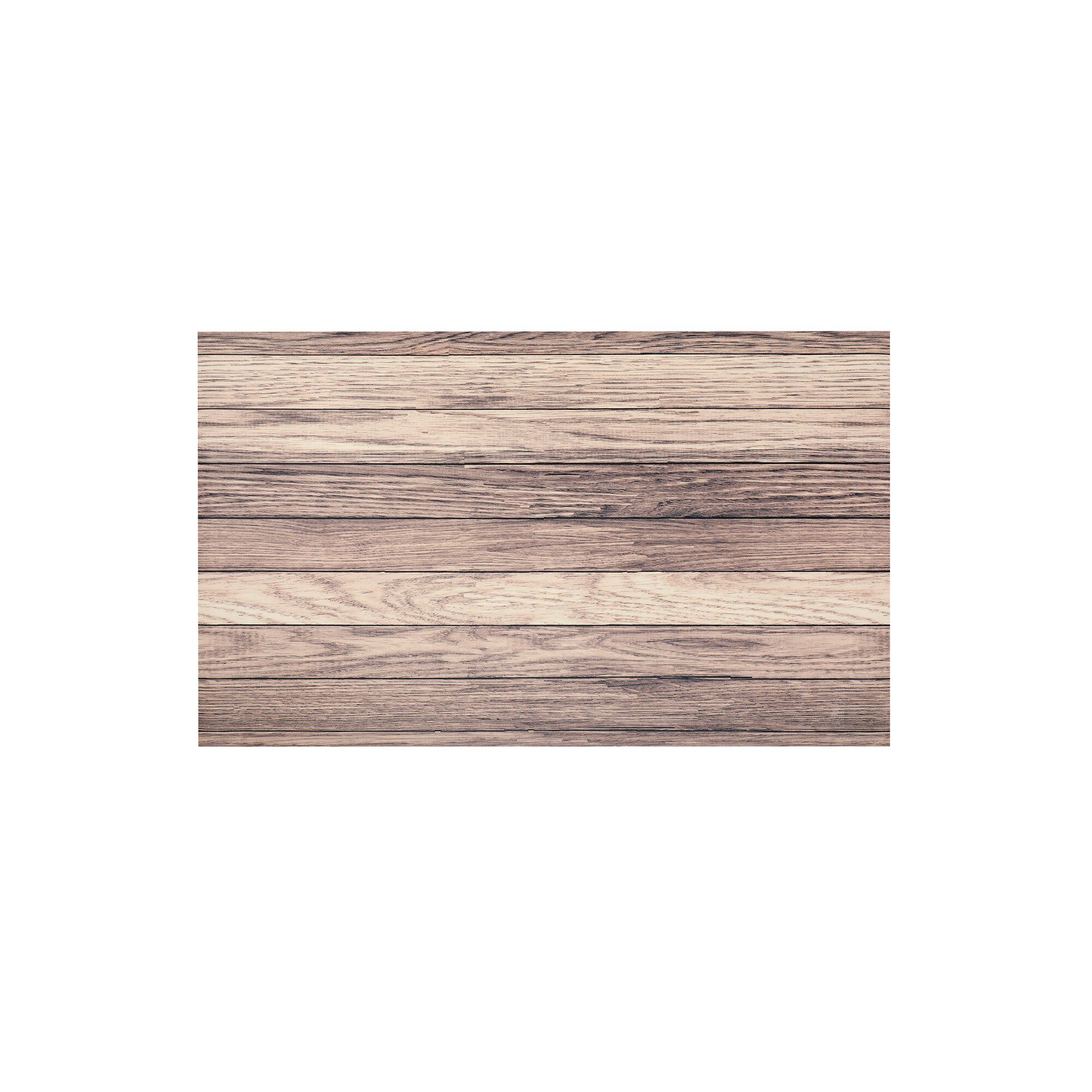 Tapis vinyle effet parquet cérusé