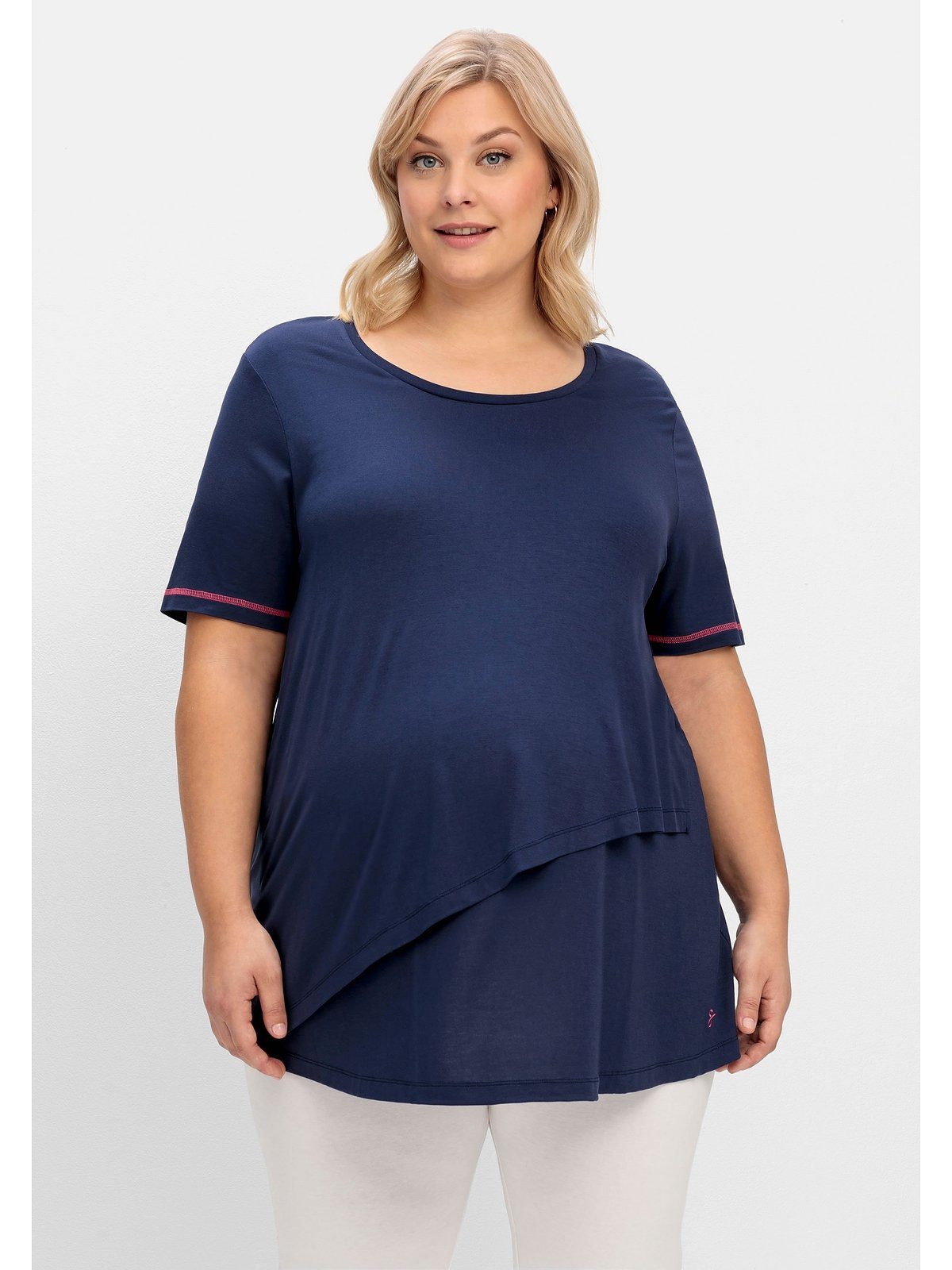 Sheego Umstandsshirt Große Größen in Layer-Optik, mit Stillfunktion