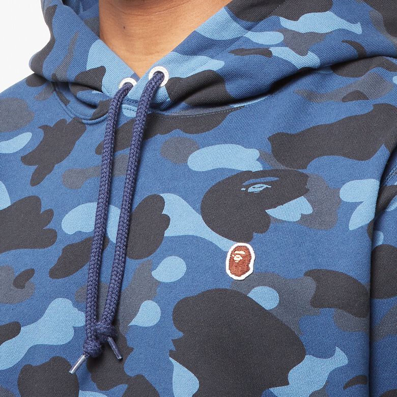 A Bathing Ape Color Camo one Point Ape Head Pullover Hoodie M navy